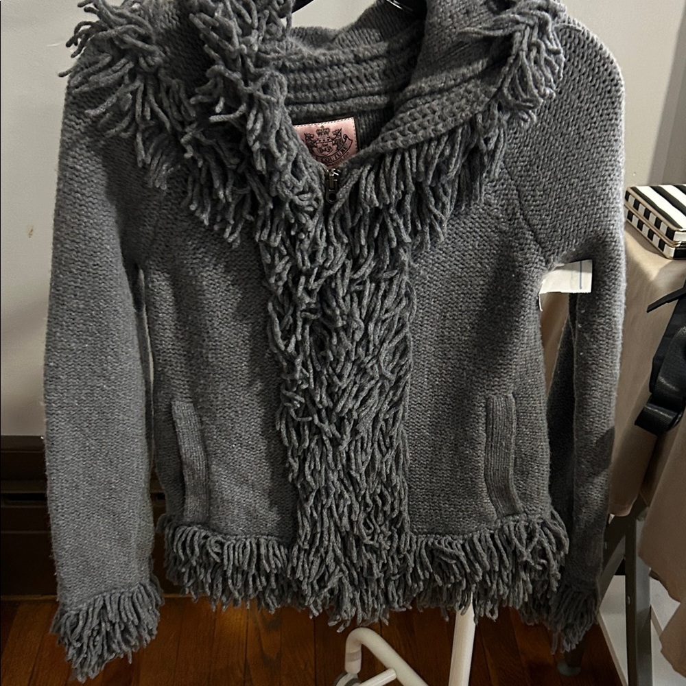 Juicy Couture Gray Kids Jacket with Fringe